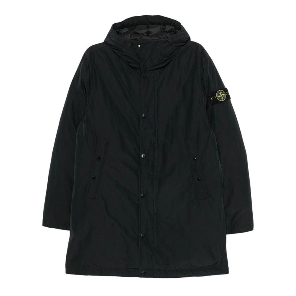 Stone Island Men Parka Lungo Imbottito Con Antigoccia